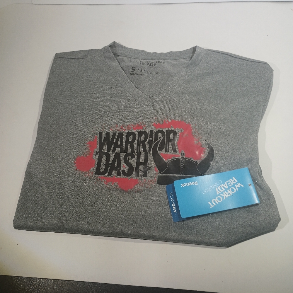Reebok Warrior Dash Workout Ready Play Dry Long Sleeve Tee Shirt NWT Size S